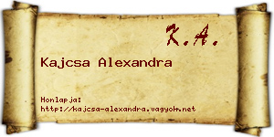 Kajcsa Alexandra névjegykártya