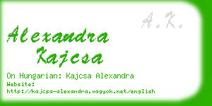 alexandra kajcsa business card